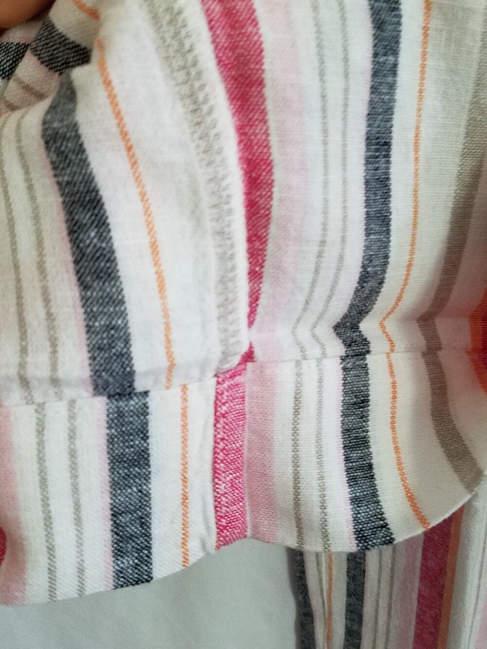 Rafaella Linen Blend Pants XL Star White (Striped) NWT Lightweight - Picture 10 of 14